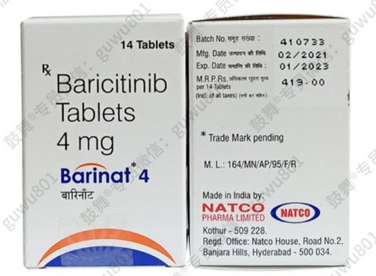 Купить NatcoBaricitinib -Barinat4mg*14 таблеток/ бутылку (коробка) Ревматоидный артрит (РА), (АС), псориаз, атопический дерматит, системная эритематозная волчанка (СВ), алопеция ареатаВ период лечения online manufacture