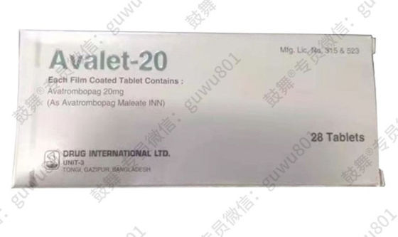 DILAvatrombopag_ Avalet20mg*28 таблеток (коробка) Тромбоцитопения у пациентов с заболеванием печени (ЗППП) Применяется во время лечения этим препаратом