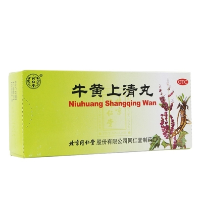 Пекин Tong Ren Tang Co., Ltd. Tong Ren Tang Фармацевтический завод Niuhuang Shangqing Таблетки 6g*10 Таблетки Головная боль Головокружение Красные глаза Тиннитус Боль в горле Ротные язвы Опухлые болезненные десны
